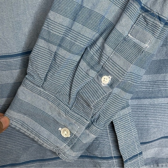 3/$20 ❤️ Wings+horns Blue Button Up Shirt US L - Picture 5 of 8